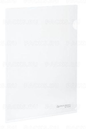 Папка-уголок А4 прозрачная 0,10мм BRAUBERG EXTRA 1/50