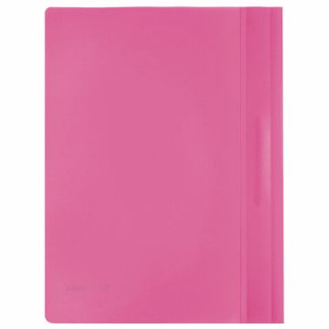 Папка скоросшивательс прозр верхн лист BRAUBERG А4 130/180мкм розовый 1/25/400