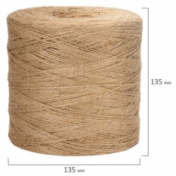 Шпагат джутовый полированный 1680текс 3 нити 900м бобина 1/9 (Клиент)