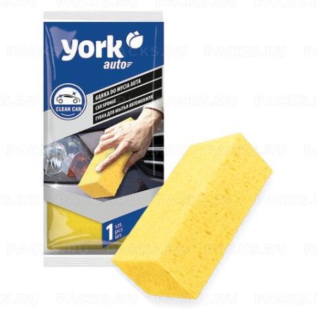 Губка Авто XXL 21х11х6,5см YORK 1/30