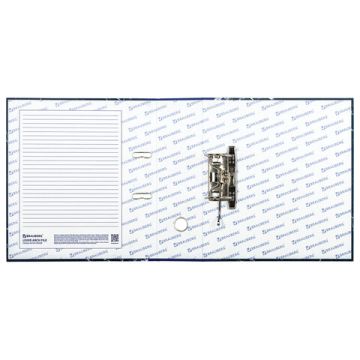 Папка-регистратор А4 90мм BRAUBERG с мраморным покрытием синяя 1/12 (Клиент)