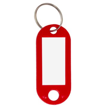 Брелоки для ключей 50мм инфо-окно 30х15мм (50шт) красные STAFF 1/24/72 (Клиент)