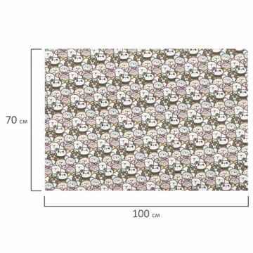 Бумага упаковочная 70х100см ЗОЛОТАЯ СКАЗКА Funny Animals ассорти 1/50