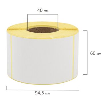 Этикет-лента (58х90) 500шт/рул светостойкость до 2 месяцев 1/4/36 (Клиент)