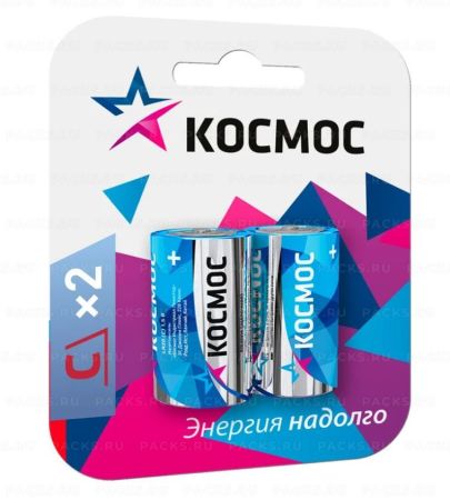 Элемент питания Космос alkaline (LR14) (2шт) 1/12