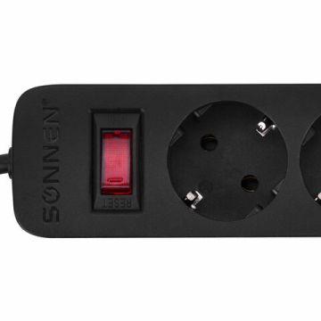 Сетевой фильтр 5м Sonnen SPB-505 5 розеток 10А с заземлением черный 1/35