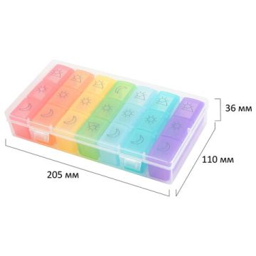 Контейнер-органайзер для лекарств и витаминов 7 дней/3 приема BOX DASWERK 1/60 (Клиент)