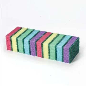 Губка для посуды макси (10шт) 27х96х64мм Офисмаг поролон/абразив 1/36