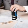 Оснастка для печатей оттиск D=42мм синий TRODAT 4642 PRINTY 4.0 корпус синий крышка подушка (клиент)