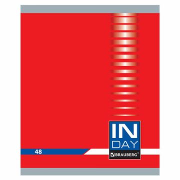 Тетрадь 48л А5 клетка скоба INDAY BRAUBERG 1/10/100
