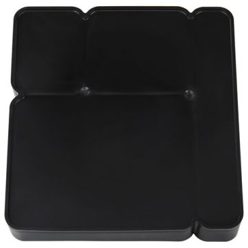 Подставка-органайзер 115х122х111мм 4 отделения черная BRAUBERG OFFICE STYLE 1/12 (Клиент)