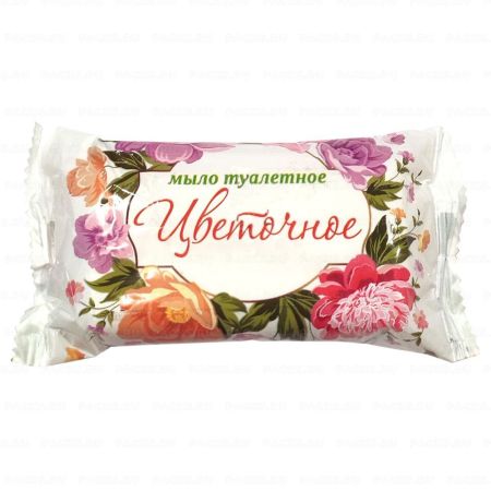 Мыло туалетное 100гр в обертке Цветочное 1/80