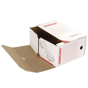 Короб архивный с клапаном А4 (260х325мм) 150мм до 1400л белый Офисмаг 1/10/50 (клиент)