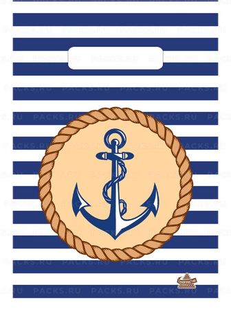 Пакет с вырубной ручкой (20х30)-30 Тельняшка Тико 100/3000