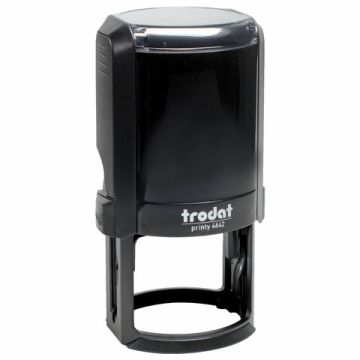 Оснастка для печатей оттиск D=42 синий TRODAT 4642 PRINTY 4.0 корпус круглый,черный (клиент)