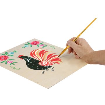 Кисти НАБОР 5шт ПОНИ, круглые № 1,2,3,4,5 блистер ЮНЛАНДИЯ 1/12