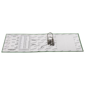 Папка-регистратор А4 75мм ОФИСМАГ покрытие из ПВХ зеленая 1/20 (Клиент)