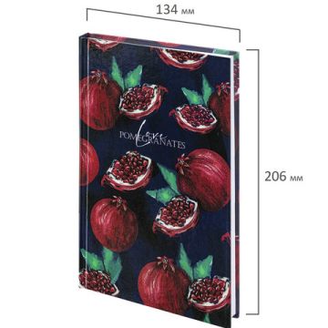 Блокнот 80л А5 134х206мм клетка твердый переплет STAFF Гранаты 1/20