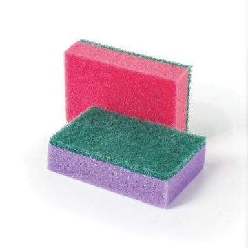 Губка для посуды макси (10шт) 27х96х64мм Офисмаг поролон/абразив 1/36