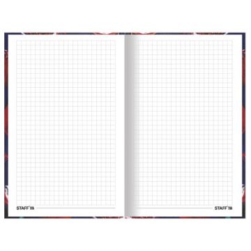 Блокнот 80л А5 134х206мм клетка твердый переплет STAFF Гранаты 1/20