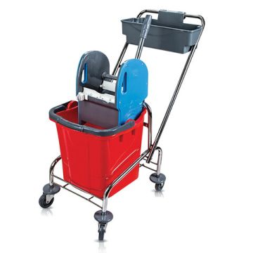Тележка уборочная BRABIX 1 съемное ведро 25л мех отжим корзина 1/1 (клиент)