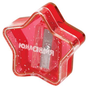 Точилка с контейнером  пластиковая корпус ассорти ЮНЛАНДИЯ 1/24/720