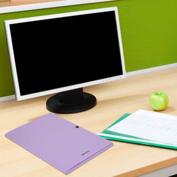 Папка-конверт А4 с кнопкой 600мкм 3 клапана ассорти BRAUBERG Pastel 1/8/96