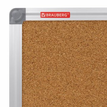 Доска пробковая 45х60см для объявлений алюмингевая рамка BRAUBERG 1/1 (Клиент)