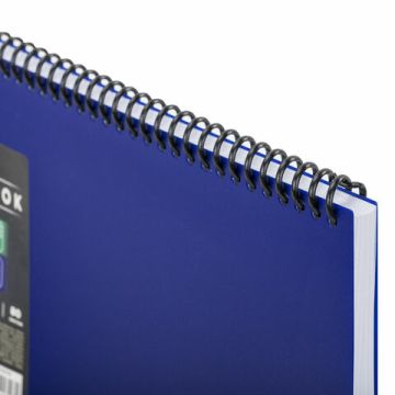 Блокнот 80л А4 клетка обложка пластик синий BRAUBERG 1/30