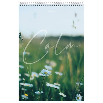 Блокнот 80л А4 198х297мм клетка гребень жесткая подложка BRAUBERG Calm 1/4/24 (Клиент)