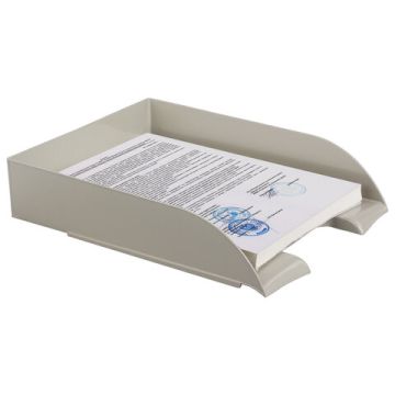 Лоток горизонтальный для бумаг 320х245х65мм серый Office style Brauberg 1/12 (Клиент)