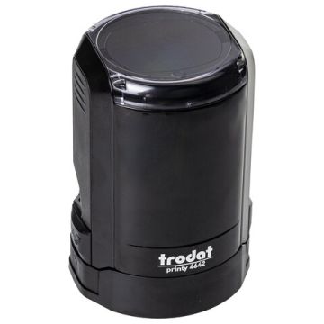 Оснастка для печатей оттиск D=42 синий TRODAT 4642 PRINTY 4.0 корпус круглый,черный (клиент)