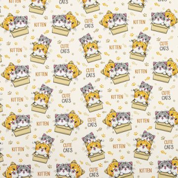 Бумага упаковочная 70х100см ЗОЛОТАЯ СКАЗКА Funny Animals ассорти 1/50