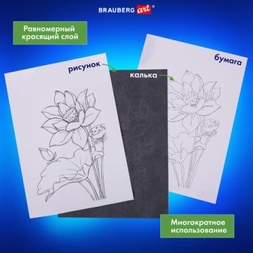 Бумага копировальная (копирка) черная А4 50л BRAUBERG ART CLASSIC 1/1 (Клиент)