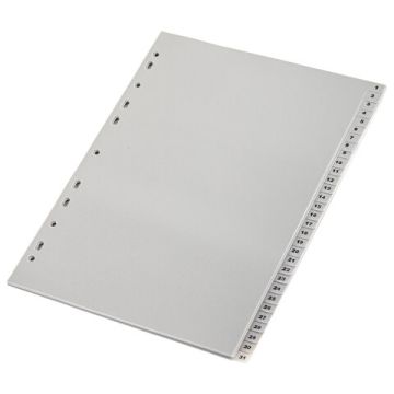 Разделитель пластиковый BRAUBERG для папок А4, цифровой 1-31, с оглавлением, серый (Клиент)