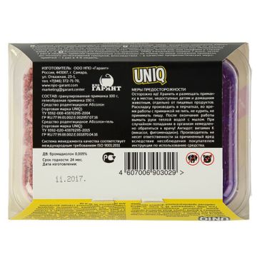 Средство от грызунов UNIQ гель+гранулы 300г с эффектом мумификации 1/10 (клиент)