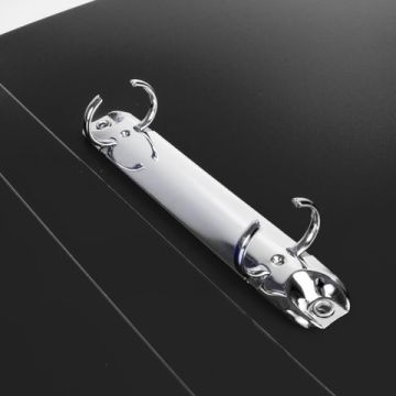 Папка на 2 кольцах BRAUBERG Office 21 мм черная до 120л 0,5 мм 1/9/18 (Клиент)