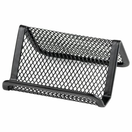 Подставка для визиток настольная BRAUBERG Germanium металлическая 43*95*71мм черная 1/12 (Клиент)
