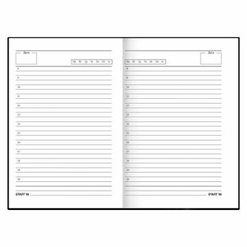 Ежедневник А5 145х215мм 160л недатир ламинированная обложка с фольгой STAFF Пион 1/18