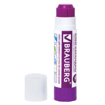 Клей-карандаш 09г Хамелеон красный BRAUBERG 1/30 (Клиент)