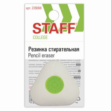 Ластик 35х35х10мм треугольный, пластиковый держатель STAFF College 1/36