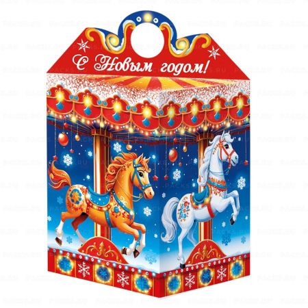НГ Коробка до 1,0кг 115х115х170/220 Карусель 1/150