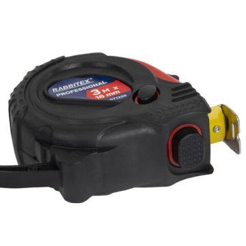 Рулетка измерительная 3м х 16мм RABBITEX обрезиненный корпус 1/12/120