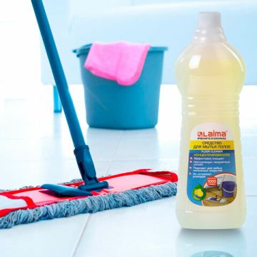 Средство жидкое 1л для мытья полов ЛАЙМА PROFESSIONAL концентрат Лимон 1/12