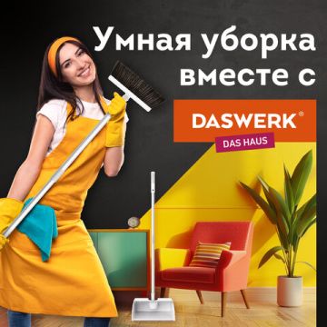 Совок д/мусора DASWERK с телескоп щеткой 63-108см 1/10 (Клиент)