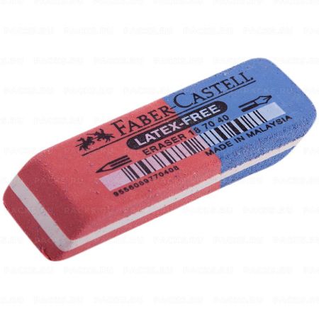 Ластик 56х20хмм комбинированный скошенный Faber-Castell Latex Free 1/40