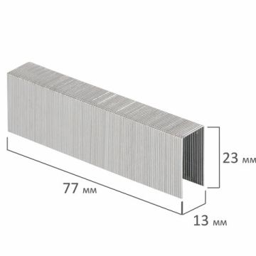 Скобы №23/24 1000шт до 200л сверхпрочные BRAUBERG 1/10/100 nelK