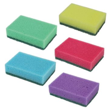 Губка для посуды макси (10шт) 27х96х64мм Офисмаг поролон/абразив 1/36