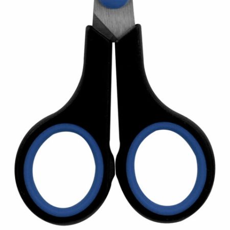 Ножницы 140мм метал черно-синие резиновые вставки SOFT GRIP Brauberg 1/12