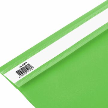 Папка скоросшиватель с прозр верхн лист BRAUBERG А4 салатовый 1/25